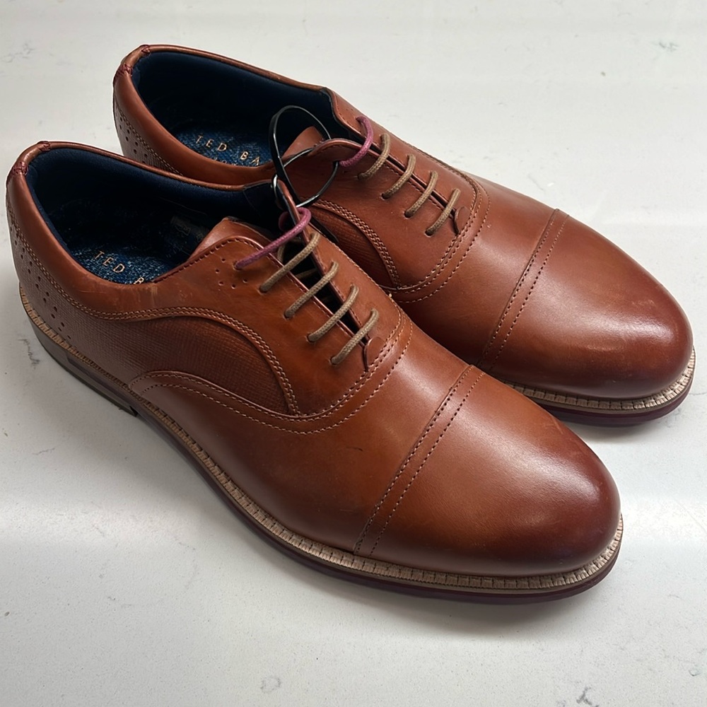 Ted Baker Men's Tan Quidion Oxford Shoe‎ Size 10 New